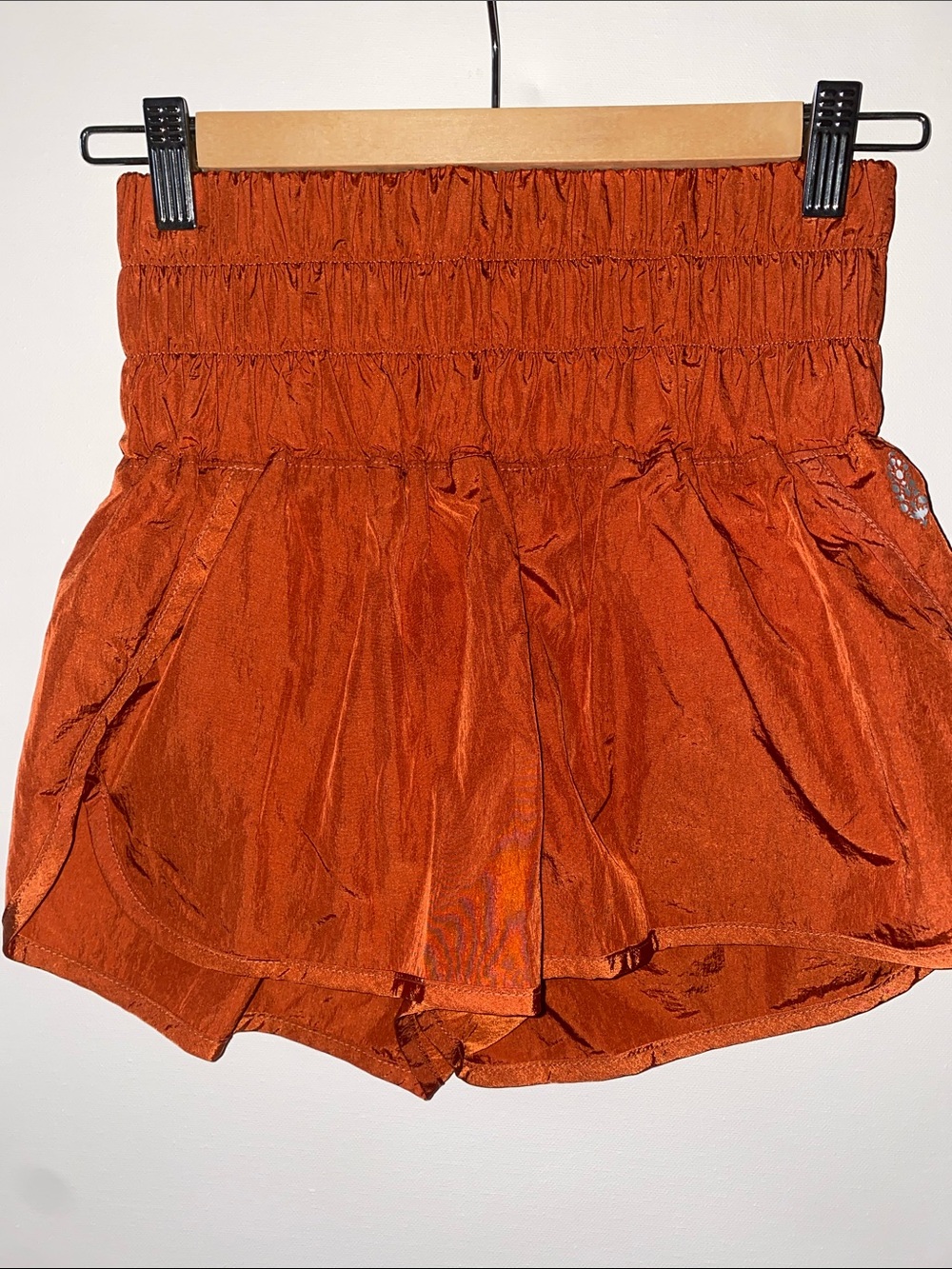 Free People Movement The Way Home High-Waist Rust Orange Women’s Shorts